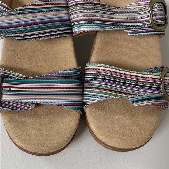 Dansko Women’s Shoes Sophie Stripe Leather Slip On Slide Sandals size 9.5 - Picture 13 of 15